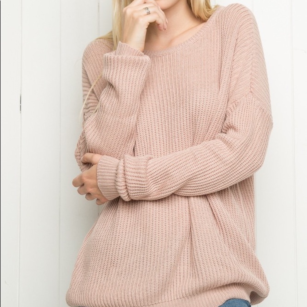 Brandy Melville Ollie Sweater Pink o/s